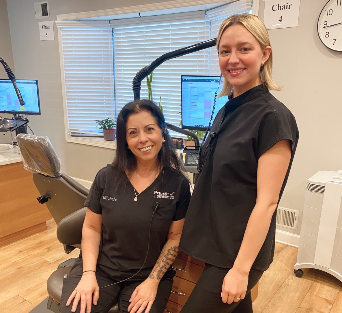 Michele and Adriana with happy face